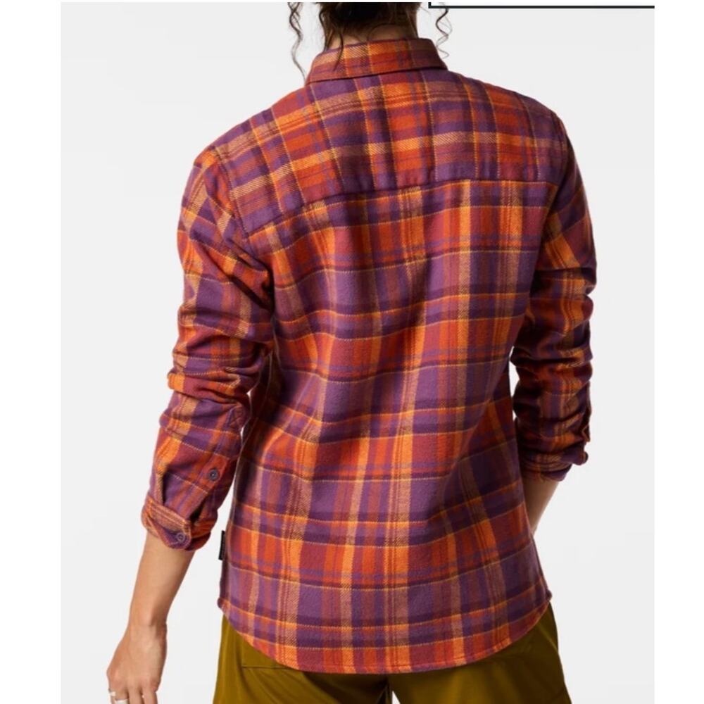 Cotopaxi Women's Mero Organic Flannel Shirt Heavyweight in Mystic Plaid Small - Picture 2 of 14